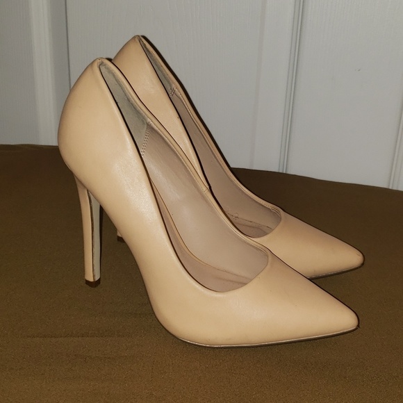 JustFab Evira Nude Pumps Shoes High Heels Stiletto - Picture 3 of 8